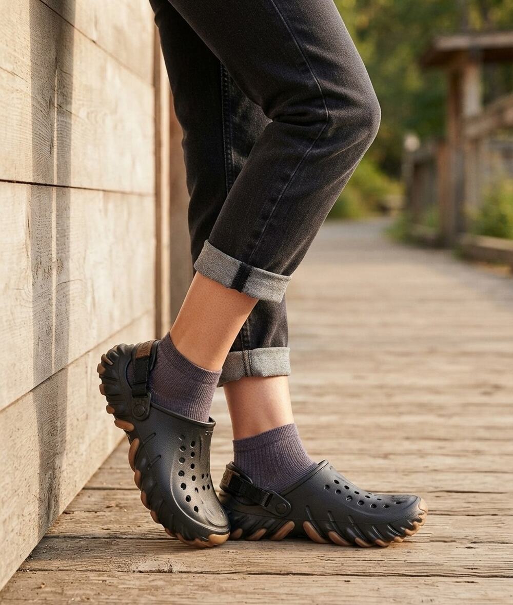 Crocs Echo RO Gum Sole Black Unisex US 4W 6M UK 3 EU 36-37